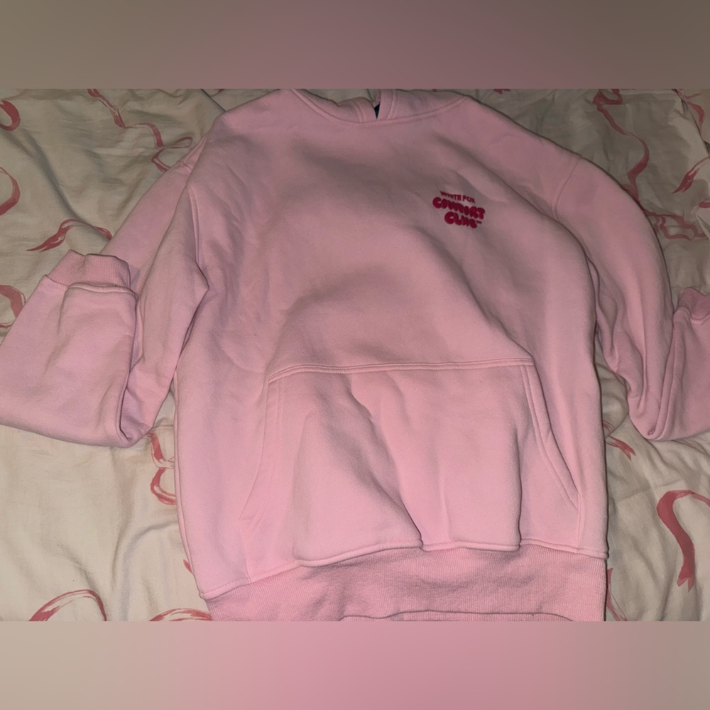 Women's white fox comfort club oversized hoodie bonbon